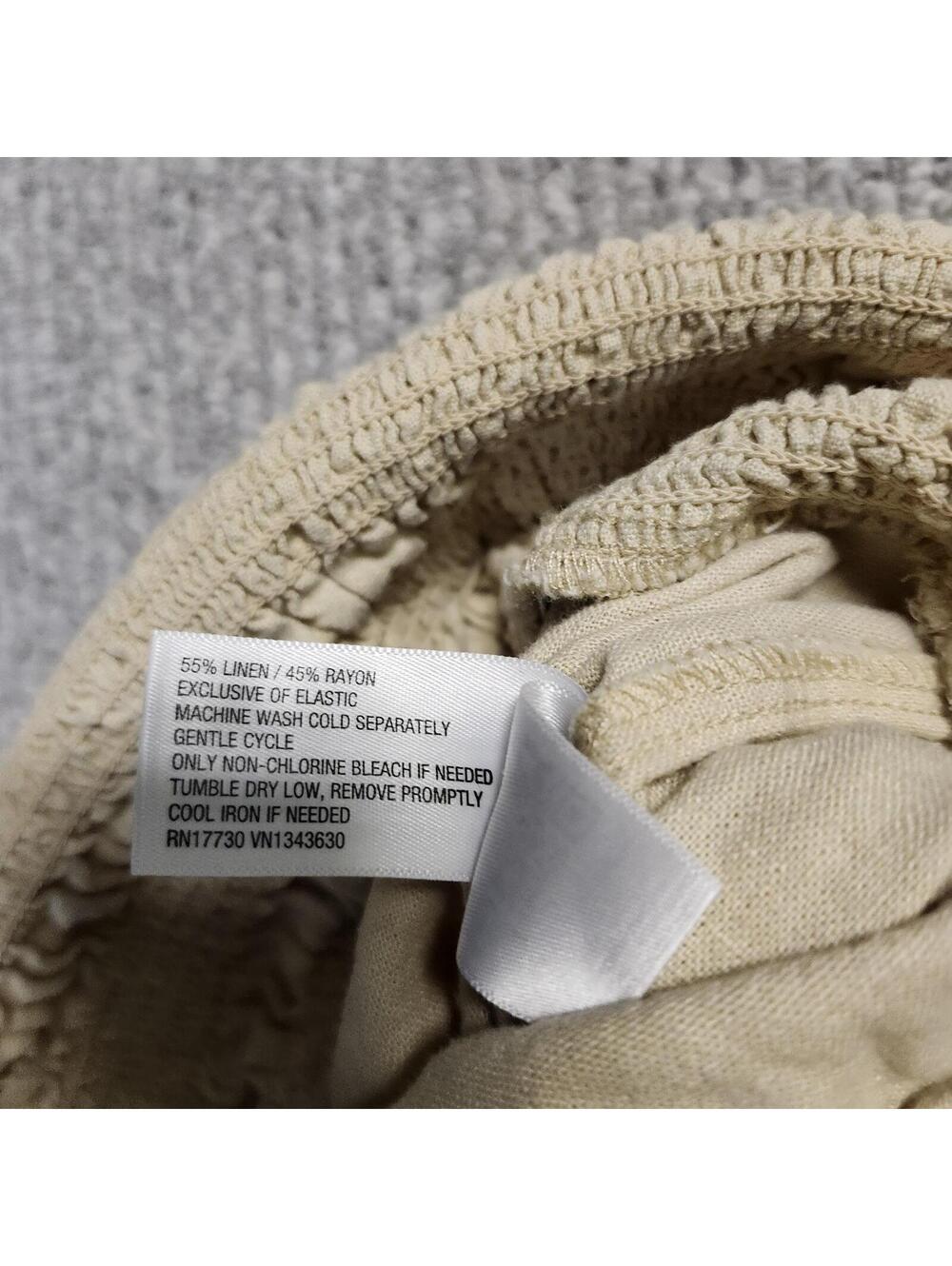 Universal Thread Beige Linen Rayon Staright Leg Jumpsuit XS - Picture 7 of 10